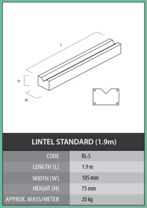 Lintel Standard (1.9m)