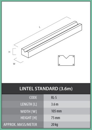 Lintel Standard (3.6m)