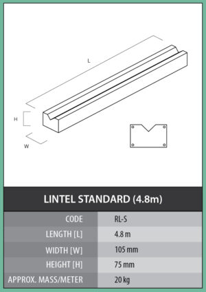 Lintel Standard (4.8m)